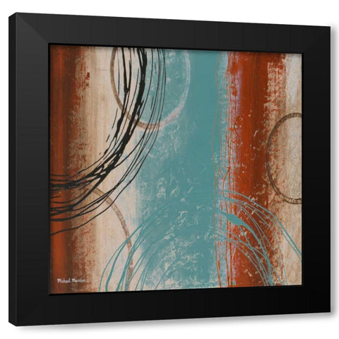 Tricolored I Black Modern Wood Framed Art Print by Marcon, Michael