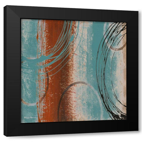 Tricolored II Black Modern Wood Framed Art Print by Marcon, Michael