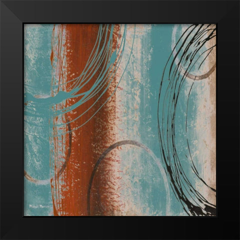 Tricolored II Black Modern Wood Framed Art Print by Marcon, Michael