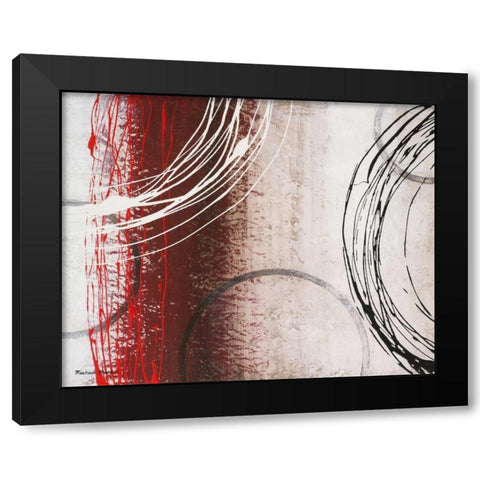 Tricolored Gestures II Black Modern Wood Framed Art Print by Marcon, Michael