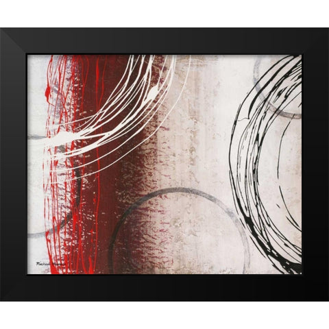 Tricolored Gestures II Black Modern Wood Framed Art Print by Marcon, Michael