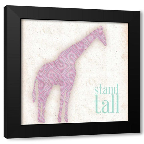 Stand Tall Black Modern Wood Framed Art Print with Double Matting by SD Graphics Studio
