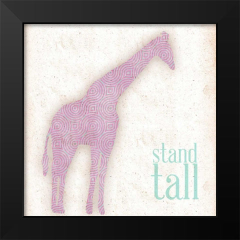 Stand Tall Black Modern Wood Framed Art Print by SD Graphics Studio