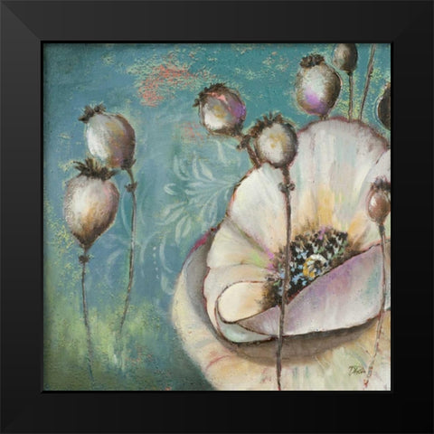 Blue Poppies I Black Modern Wood Framed Art Print by Pinto, Patricia