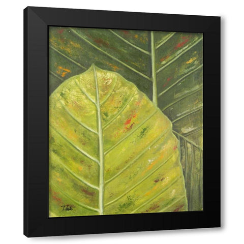 Green Zoom II Black Modern Wood Framed Art Print with Double Matting by Pinto, Patricia