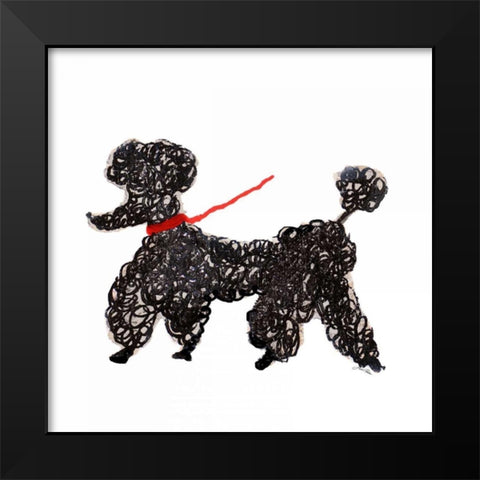 Central Park Poodle Black Modern Wood Framed Art Print by Ritter, Gina