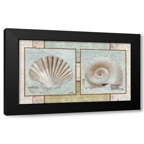 Traveling By Sea Black Modern Wood Framed Art Print with Double Matting by Medley, Elizabeth
