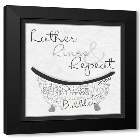 Bath Time I Black Modern Wood Framed Art Print by Studio, Sd Graphics