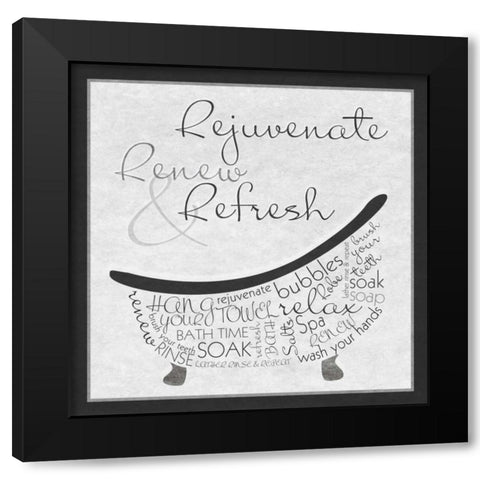 Bath Time I Black Modern Wood Framed Art Print by Studio, Sd Graphics