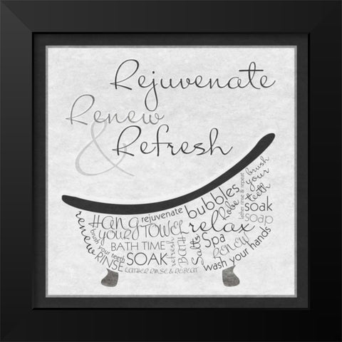 Bath Time I Black Modern Wood Framed Art Print by Studio, Sd Graphics