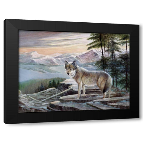 Sentinel Black Modern Wood Framed Art Print by Manning, Ruane