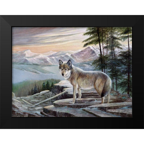 Sentinel Black Modern Wood Framed Art Print by Manning, Ruane