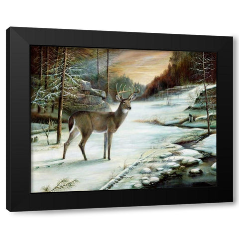 In All Its Glory Black Modern Wood Framed Art Print by Manning, Ruane