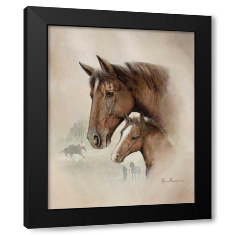 Race Horse I Black Modern Wood Framed Art Print with Double Matting by Manning, Ruane