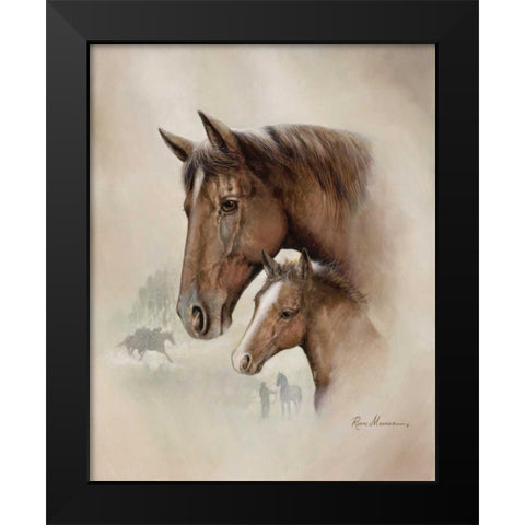 Race Horse I Black Modern Wood Framed Art Print by Manning, Ruane
