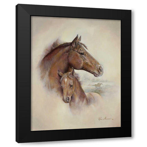 Race Horse II Black Modern Wood Framed Art Print with Double Matting by Manning, Ruane