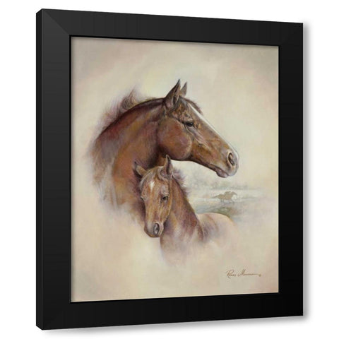 Race Horse II Black Modern Wood Framed Art Print by Manning, Ruane
