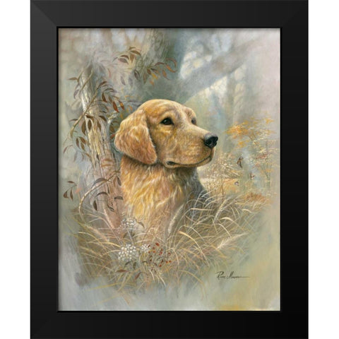 Golden Beauty Black Modern Wood Framed Art Print by Manning, Ruane