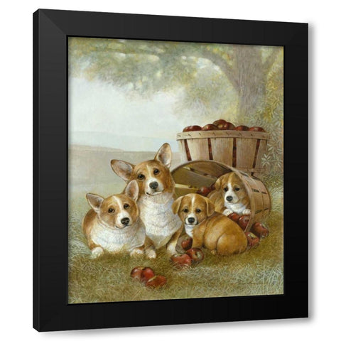 Apple Dumpling Black Modern Wood Framed Art Print by Manning, Ruane