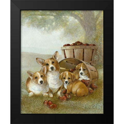 Apple Dumpling Black Modern Wood Framed Art Print by Manning, Ruane