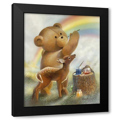 Over the Rainbow Black Modern Wood Framed Art Print with Double Matting by Manning, Ruane