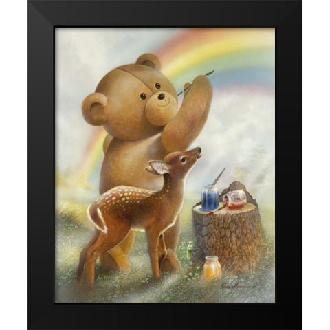 Over the Rainbow Black Modern Wood Framed Art Print by Manning, Ruane