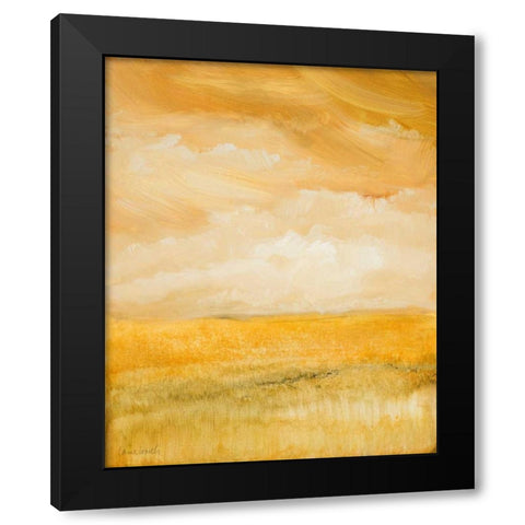 Above Golden Plains II Black Modern Wood Framed Art Print with Double Matting by Loreth, Lanie