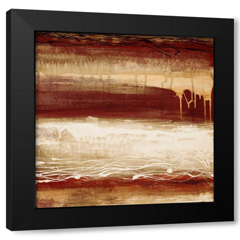 Red Wahn I Black Modern Wood Framed Art Print by Marcon, Michael