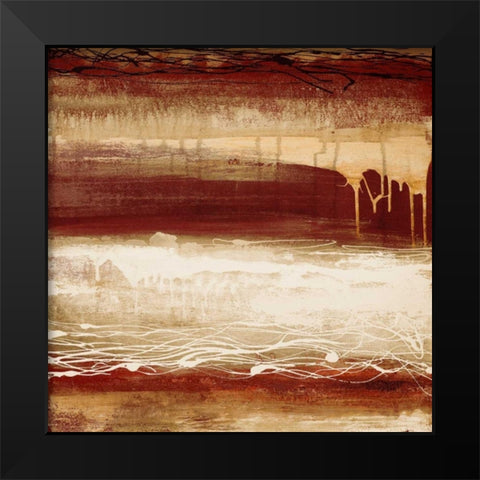 Red Wahn I Black Modern Wood Framed Art Print by Marcon, Michael