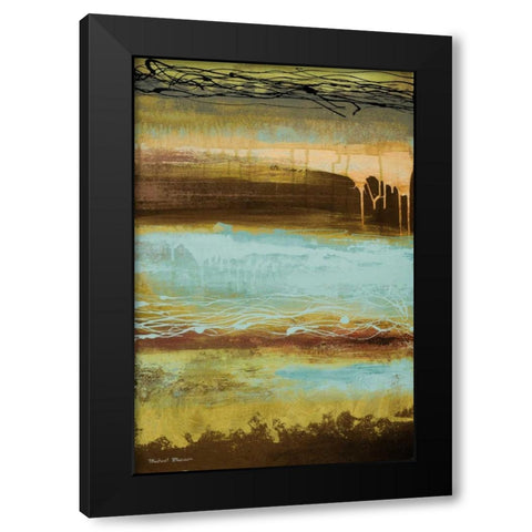 Teal Wahn I Black Modern Wood Framed Art Print by Marcon, Michael