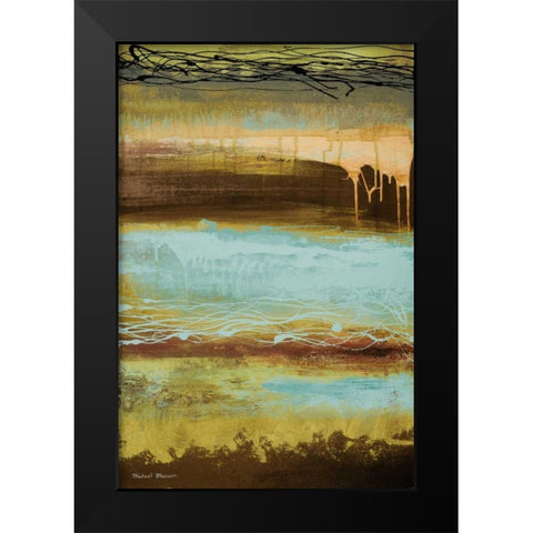 Teal Wahn I Black Modern Wood Framed Art Print by Marcon, Michael