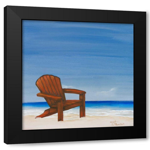 Coastal Scene III Black Modern Wood Framed Art Print with Double Matting by Hakimipour, Tiffany