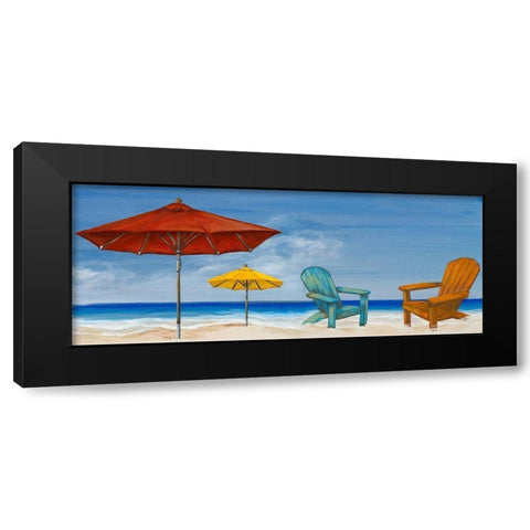 Summertime II Black Modern Wood Framed Art Print with Double Matting by Hakimipour, Tiffany