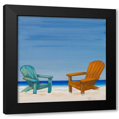 Coastal Scene IV Black Modern Wood Framed Art Print with Double Matting by Hakimipour, Tiffany