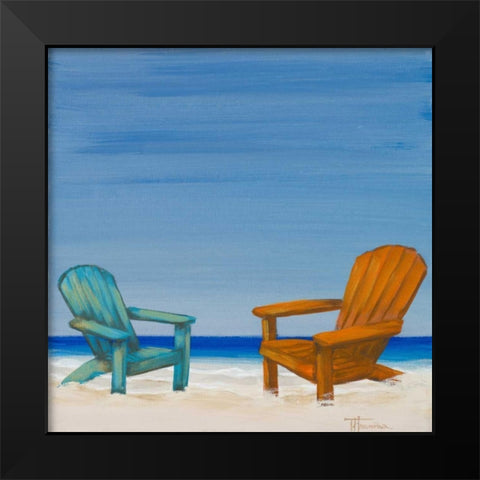 Coastal Scene IV Black Modern Wood Framed Art Print by Hakimipour, Tiffany