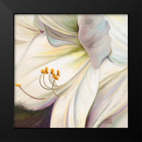 White Lily I Black Modern Wood Framed Art Print by Pinto, Patricia
