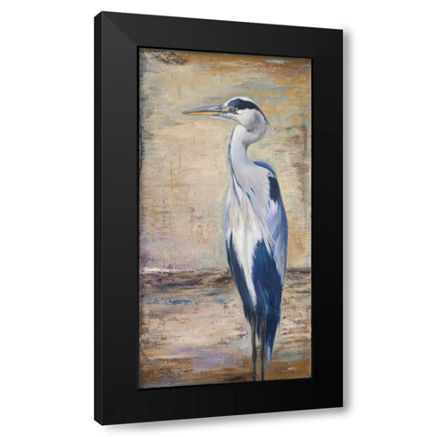 Blue Heron II Black Modern Wood Framed Art Print by Pinto, Patricia