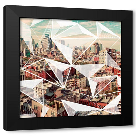 Geometric Rivington I Black Modern Wood Framed Art Print by Lake, Shelley