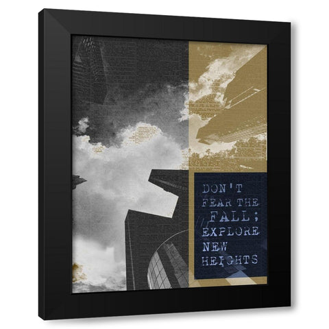 City Inspired II Black Modern Wood Framed Art Print with Double Matting by Lake, Shelley