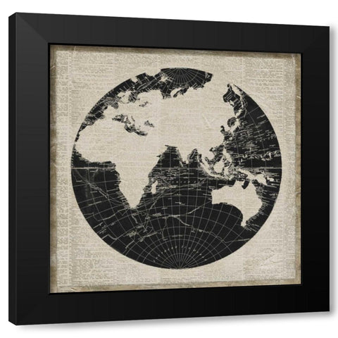 World News II Black Modern Wood Framed Art Print with Double Matting by Medley, Elizabeth