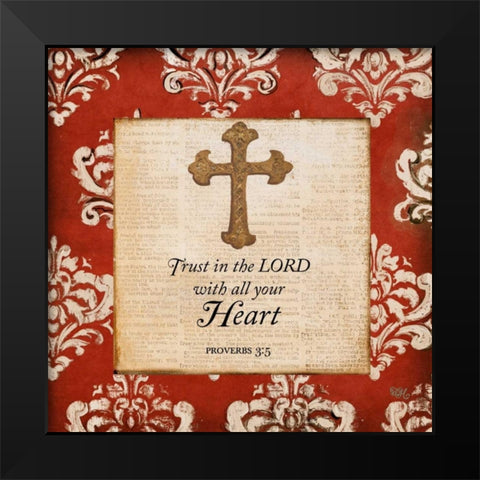 With All Your Heart I Black Modern Wood Framed Art Print by Hakimipour, Tiffany