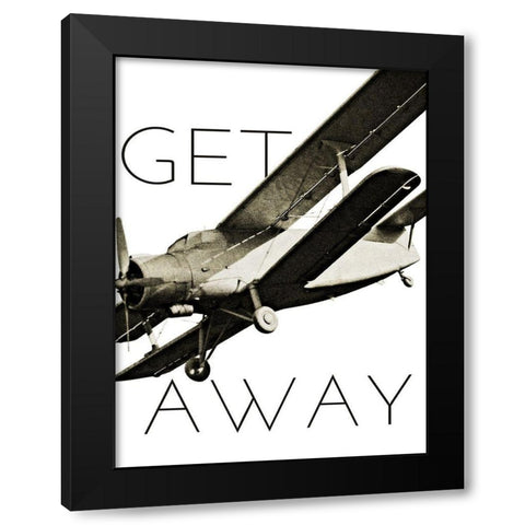Vintage Airplanes II Black Modern Wood Framed Art Print by Marcon, Michael