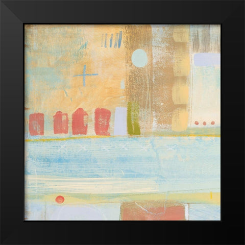 Four Corners I Black Modern Wood Framed Art Print by Kingsley