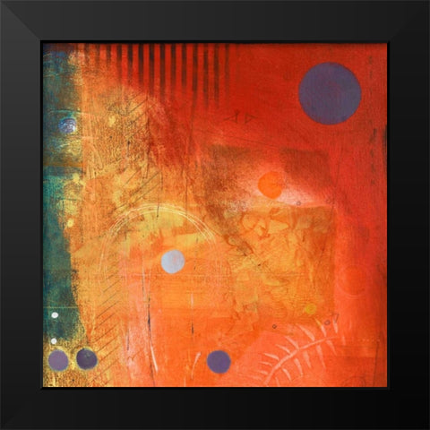 Four Corners III Black Modern Wood Framed Art Print by Kingsley