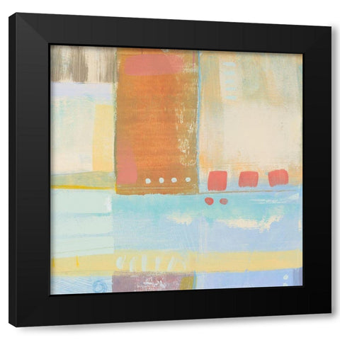 Four Corners II Black Modern Wood Framed Art Print by Kingsley