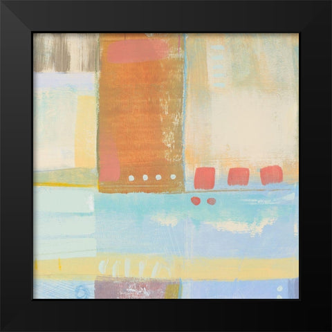 Four Corners II Black Modern Wood Framed Art Print by Kingsley