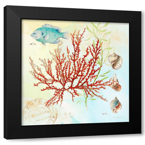 Deep Sea Coral I Black Modern Wood Framed Art Print with Double Matting by Loreth, Lanie