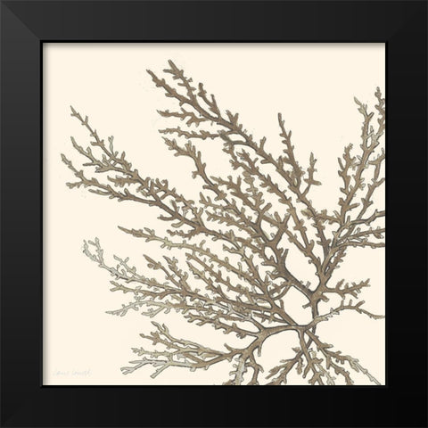 Brown Coastal Coral I Black Modern Wood Framed Art Print by Loreth, Lanie