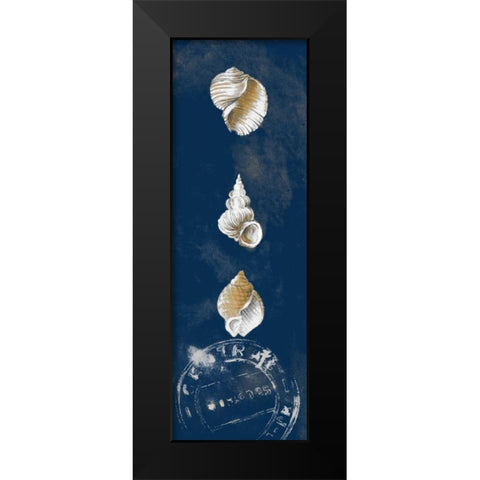 Coastal Shells Panel I Black Modern Wood Framed Art Print by Loreth, Lanie