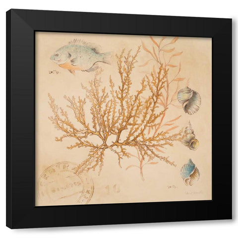 Coral Medley I Black Modern Wood Framed Art Print with Double Matting by Loreth, Lanie